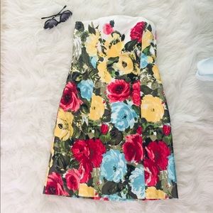 Loft Floral Strapless Sundress